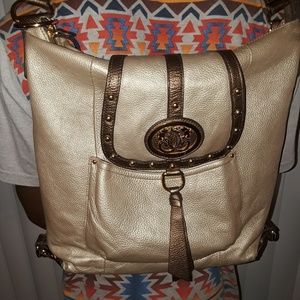 Sharif 1827 Gold Leather Back Pack
